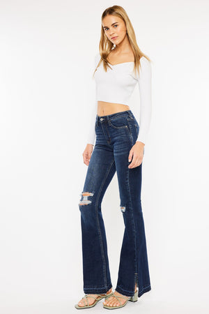 Bailey High Rise Flare, Dark Wash | Kan Can Jeans