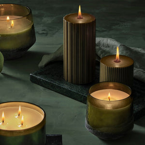 Balsam & Cedar Large Baltic Glass Candle | ILLUME