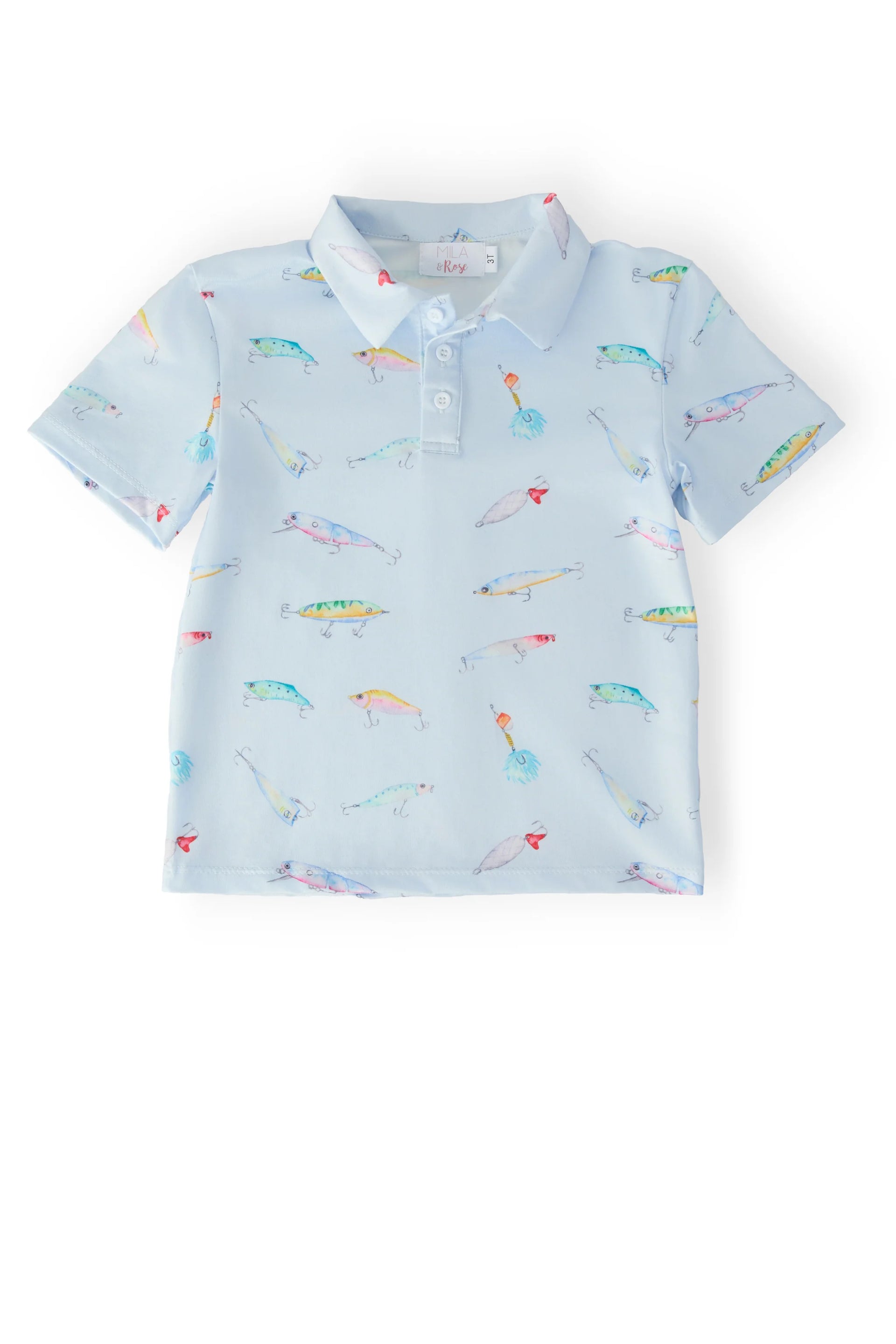 baby fish hook Boys Fish Hook S/S Polo from Mila & Rose at Sophia's Style 5/6