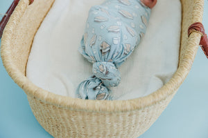 Knit Swaddle Blanket, S'mores | Copper Pearl