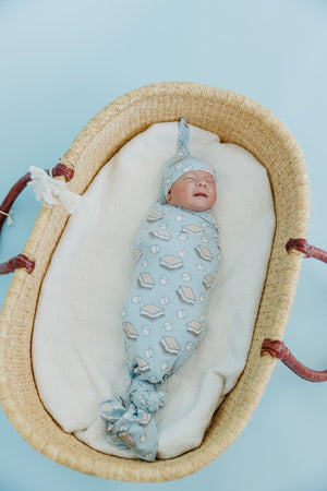 Knit Swaddle Blanket, S'mores | Copper Pearl