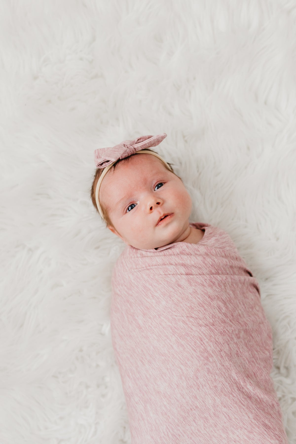 Knit Swaddle Blanket, Maeve | Copper Pearl