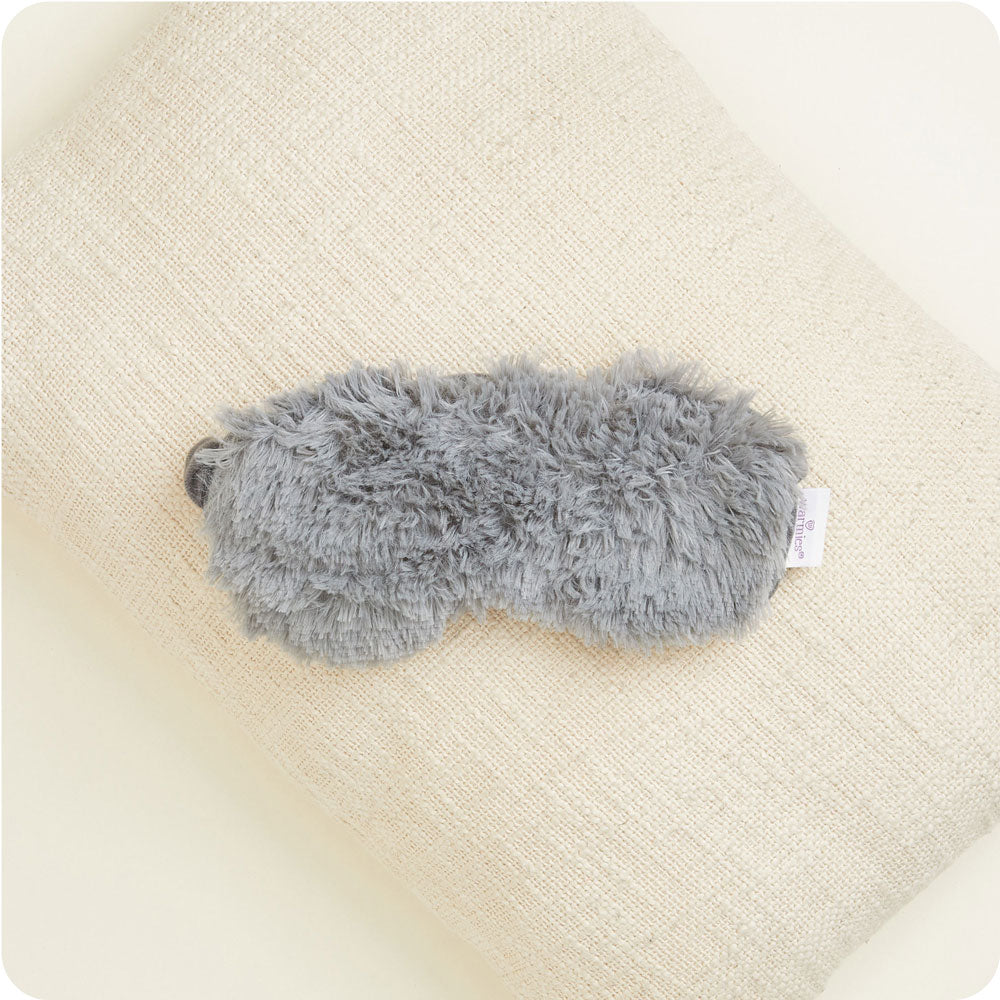 Warmies Eye Mask, Marshmallow Gray | Lavender & Flax Heating Mask Pad