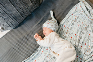 Knit Swaddle Blanket, Trout | Copper Pearl