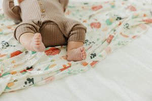 Knit Swaddle Blanket, Farmstead | Copper Pearl