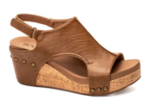 Carley Wedge Sandal, Bourbon | Corkys