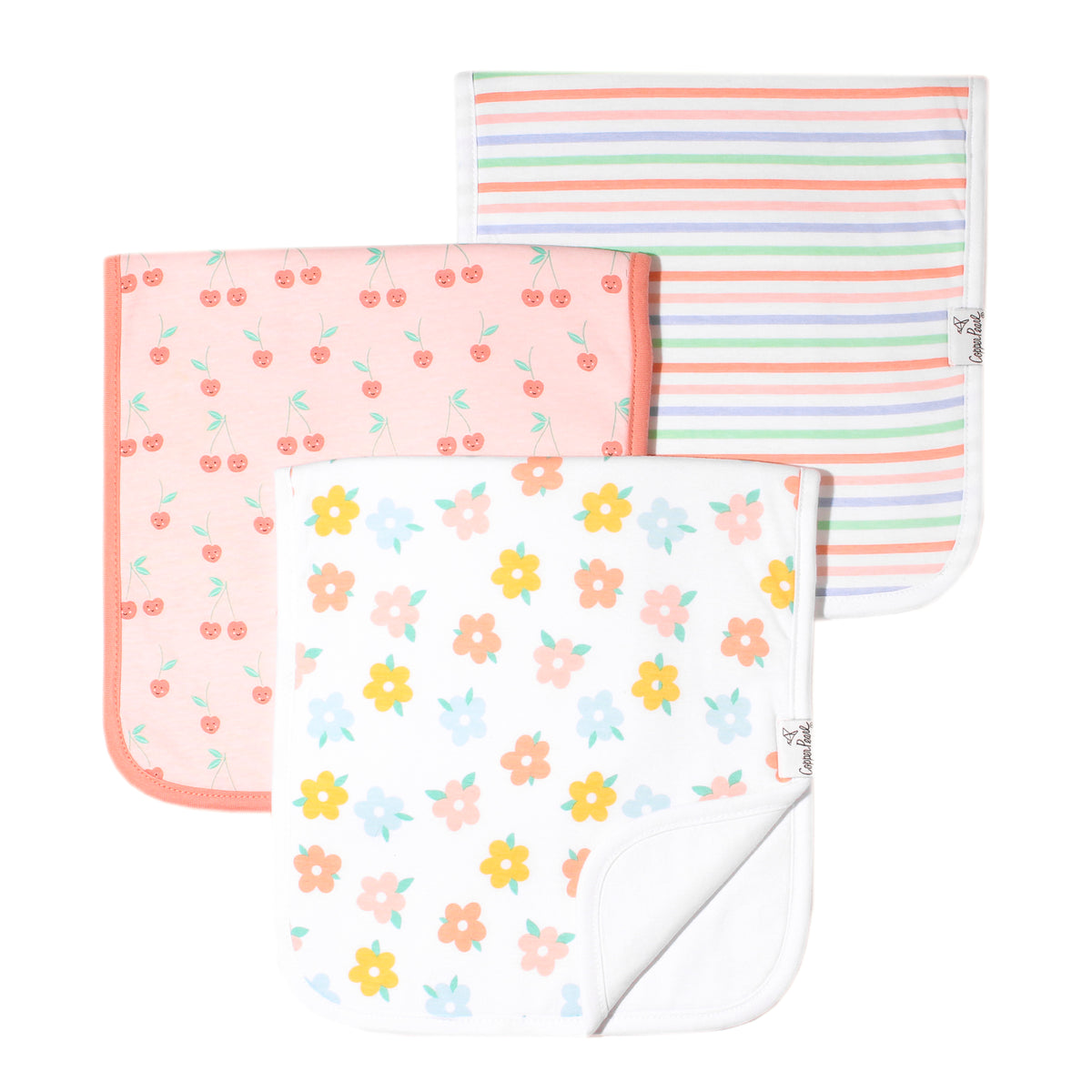 Premium Burp Cloths, Cheery | Copper Pearl