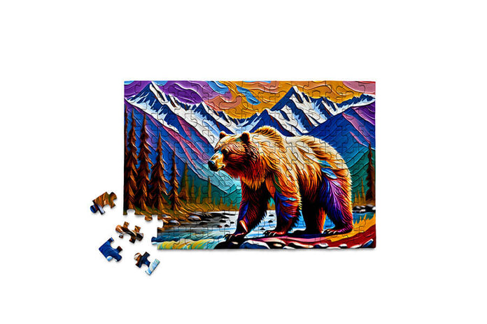 Mini Puzzle, Colorful Bear 150 Piece | Micro Jigsaw Puzzles