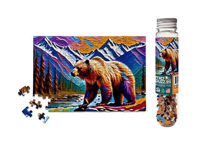 Mini Puzzle, Colorful Bear 150 Piece | Micro Jigsaw Puzzles