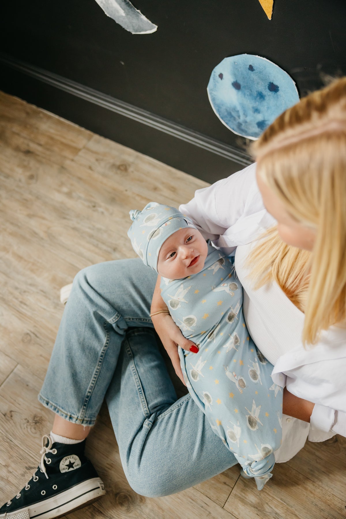 Knit Swaddle Blanket, Neil | Copper Pearl