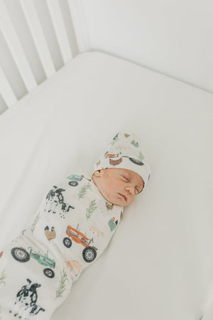 Knit Swaddle Blanket, Jo | Copper Pearl