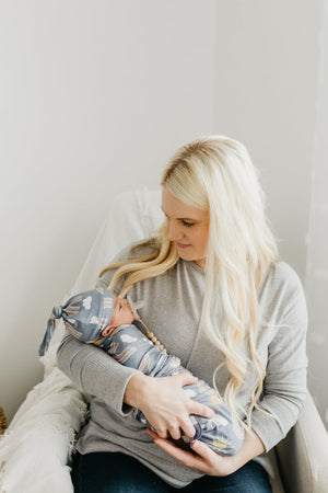 Knit Swaddle Blanket, Hope | Copper Pearl