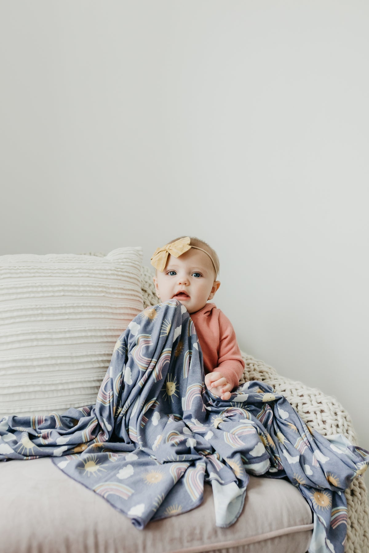 Knit Swaddle Blanket, Hope | Copper Pearl