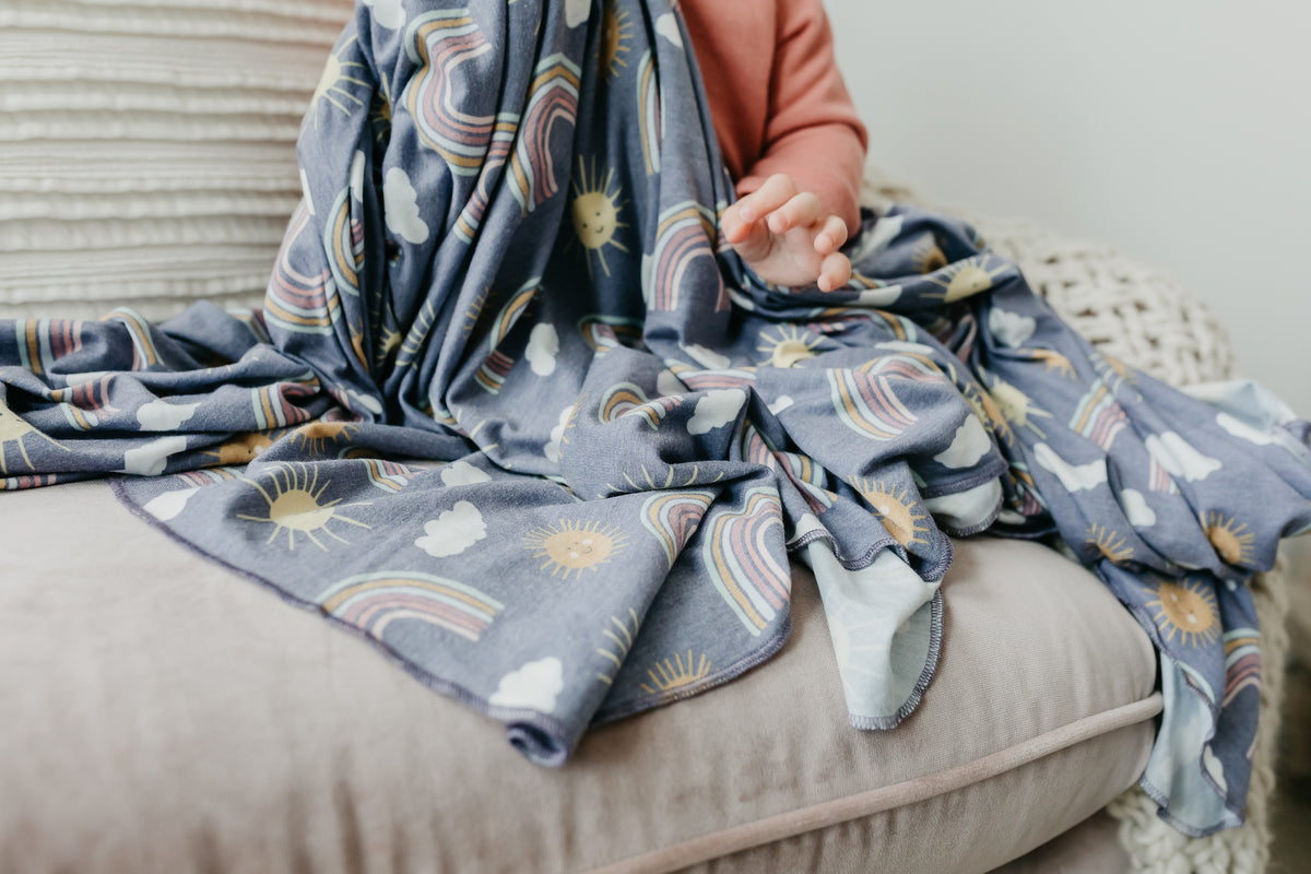 Knit Swaddle Blanket, Hope | Copper Pearl