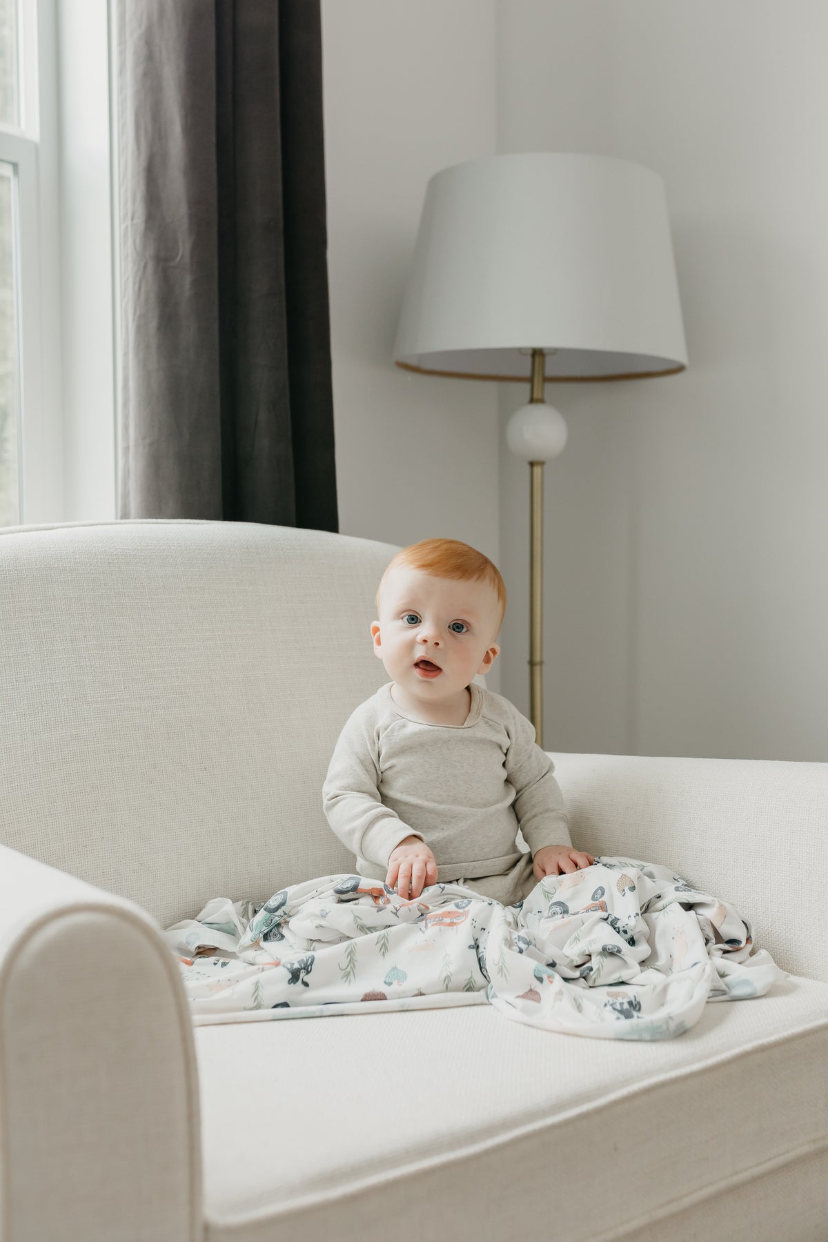 Knit Swaddle Blanket, Jo | Copper Pearl