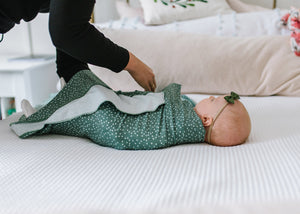 Knit Swaddle Blanket, Juniper | Copper Pearl