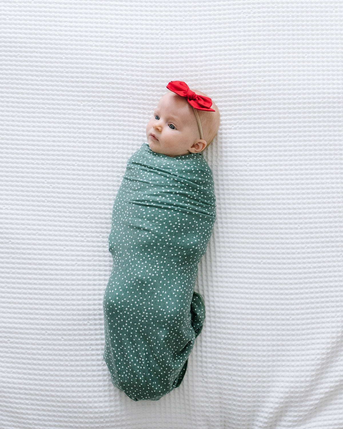 Knit Swaddle Blanket, Juniper | Copper Pearl