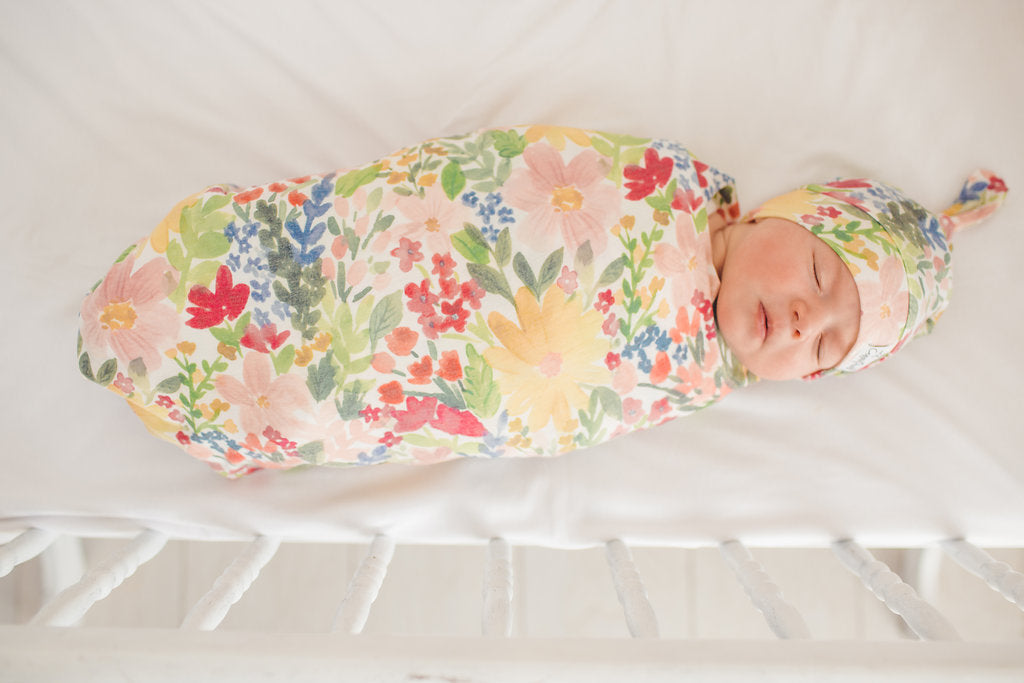 Knit Swaddle Blanket, Lark | Copper Pearl