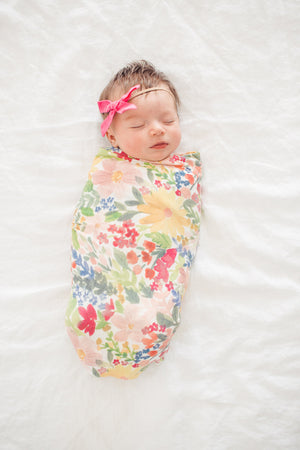 Knit Swaddle Blanket, Lark | Copper Pearl