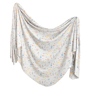 Knit Swaddle Blanket, Cosmos | Copper Pearl