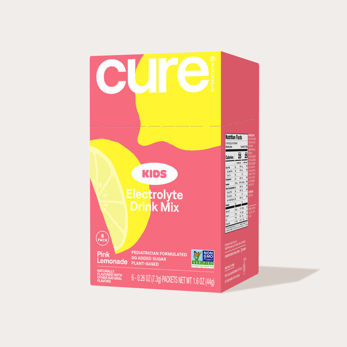 Cure Kids Hydration Mix, 6 Serving Box | Pink Lemonade