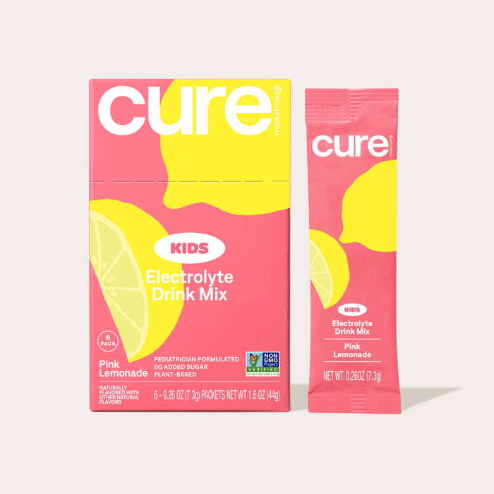 Cure Kids Hydration Mix, 6 Serving Box | Pink Lemonade