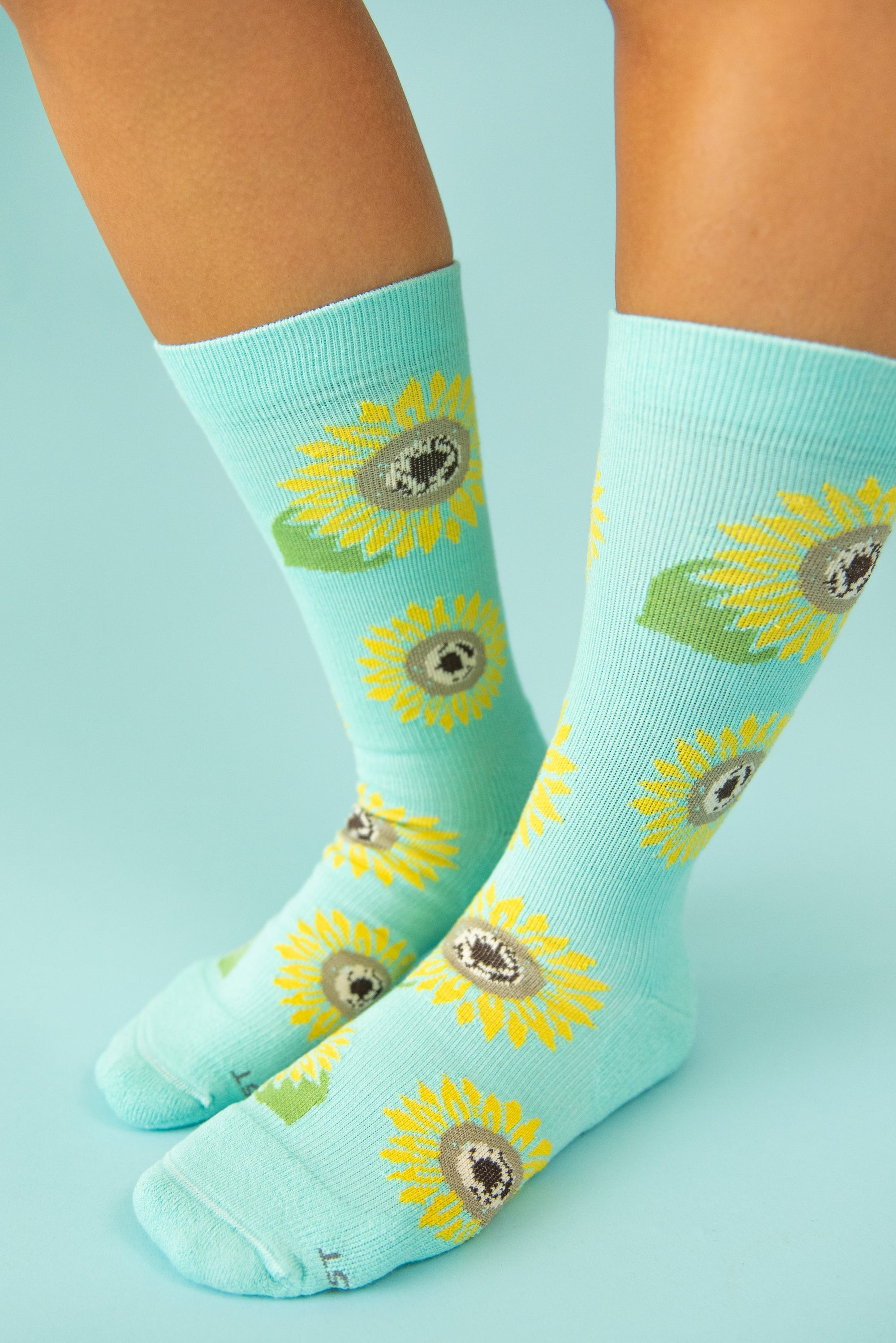 World's Softest Sensitive Support Socks - Riviera Sunflower