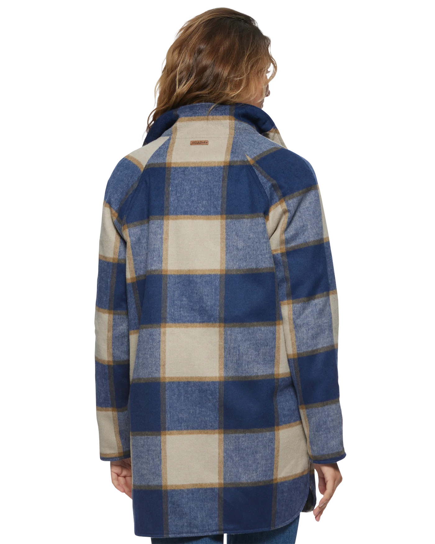 Reversible Flannel Shacket, Navy & Beige | Flag & Anthem