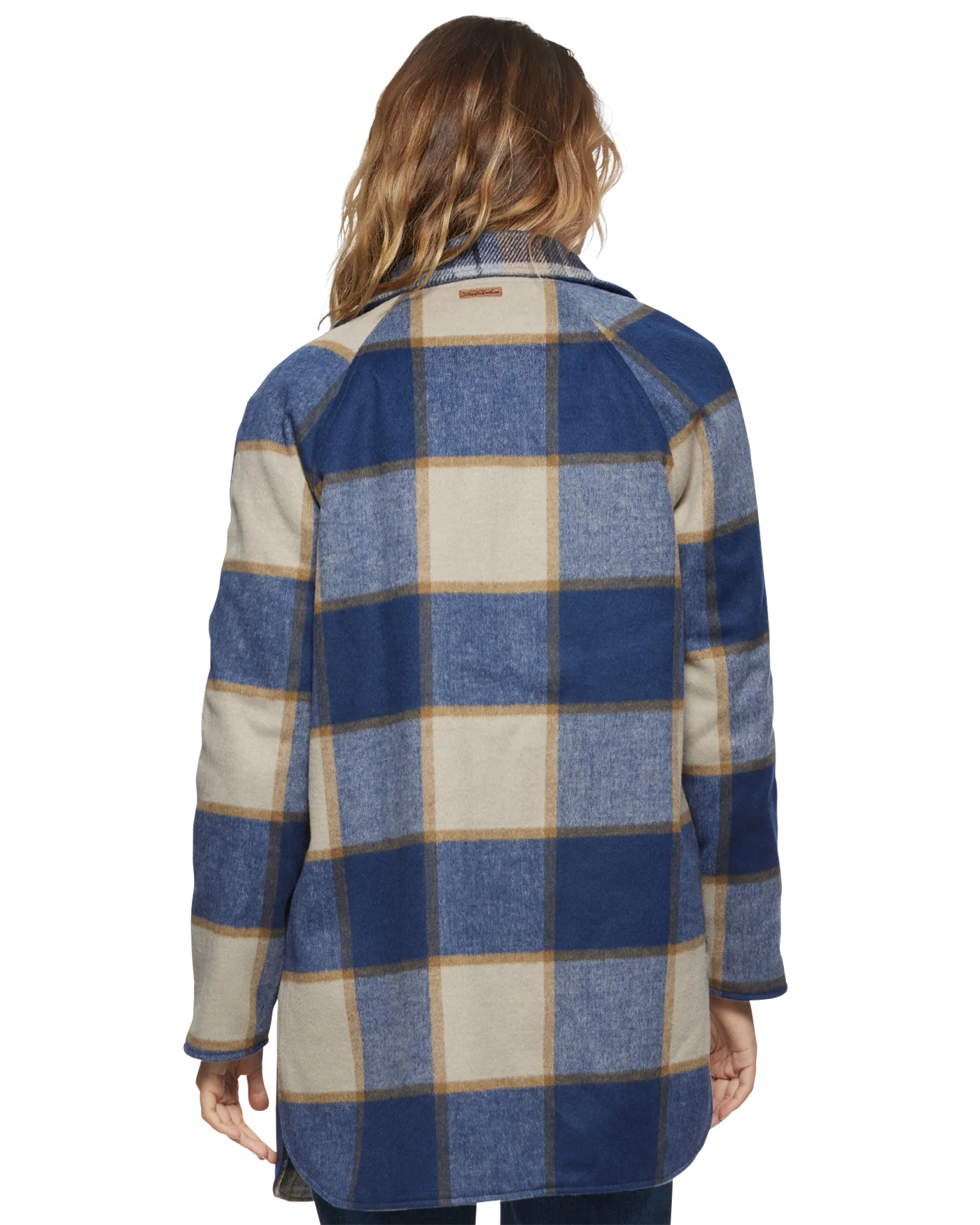 Reversible Flannel Shacket, Navy & Beige | Flag & Anthem