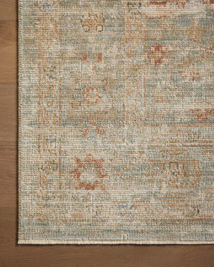 Heritage Rug HER-06 Aqua / Terracotta