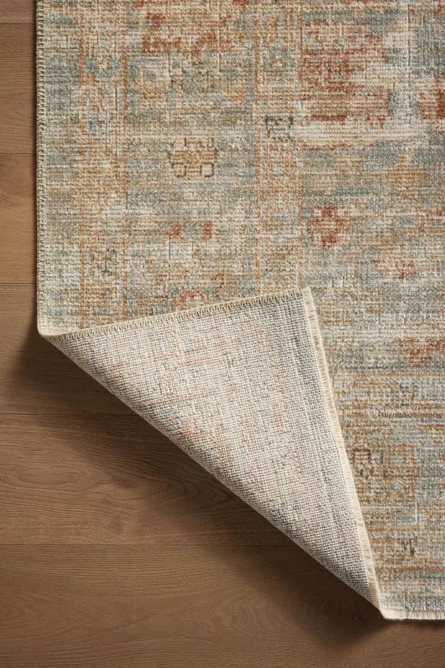 Heritage Rug HER-06 Aqua / Terracotta