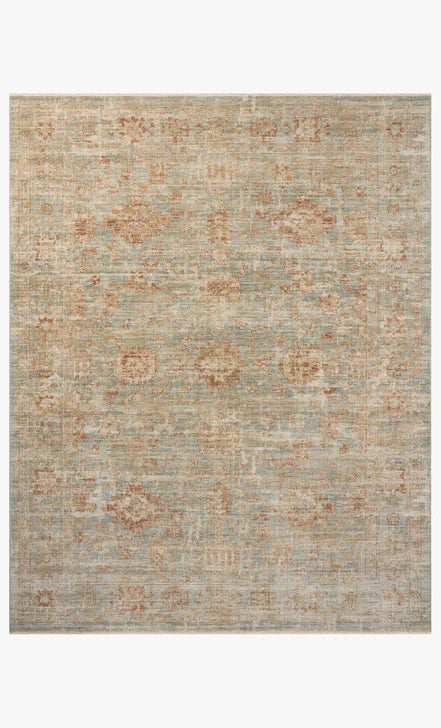 Heritage Rug HER-06 Aqua / Terracotta