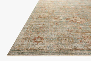 Heritage Rug HER-06 Aqua / Terracotta