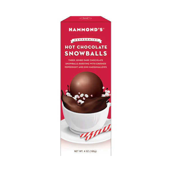 Hot Chocolate Snowball with Marshmallows, Dark Chocolate Peppermint | Hammond's Candy (1)