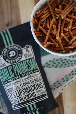 Garlic Parmesan Seasoned Pretzels 7.5oz | Pop Daddy