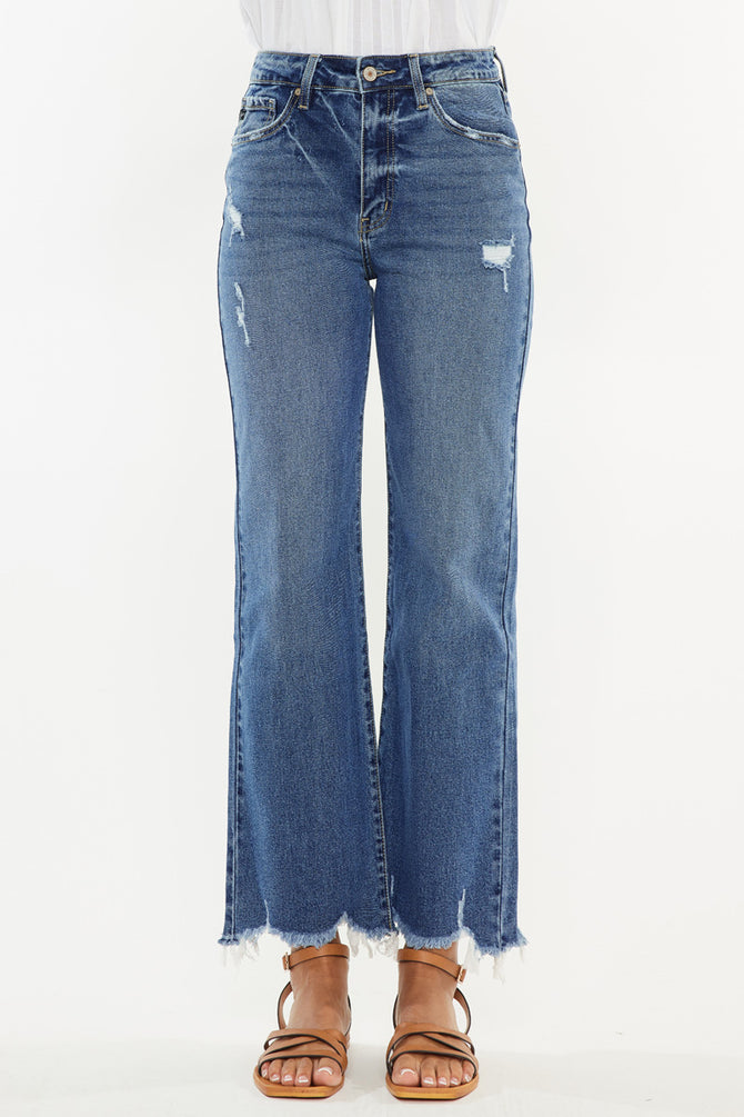 Jemma High Rise Slim Wade Leg, Medium Wash | Kan Can Jeans