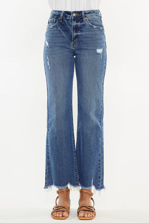 Jemma High Rise Slim Wade Leg, Medium Wash | Kan Can Jeans