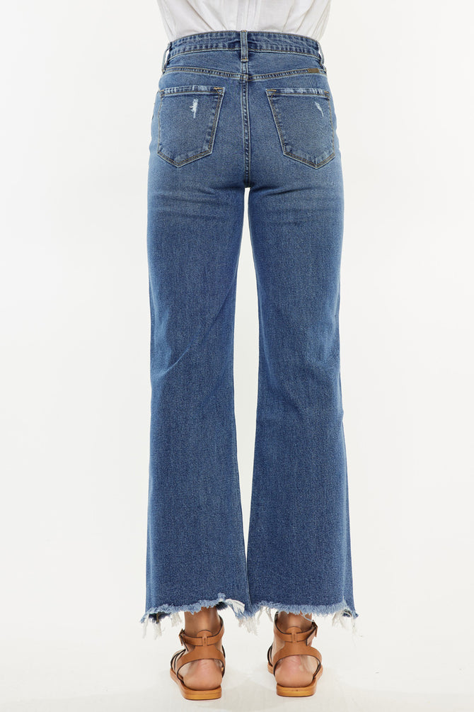 Jemma High Rise Slim Wade Leg, Medium Wash | Kan Can Jeans