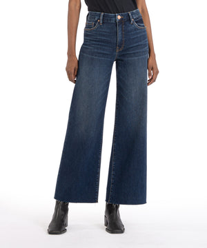 Meg High Rise Wide Leg Jeans, Exhibited Dark Wash | KUT from the Kloth