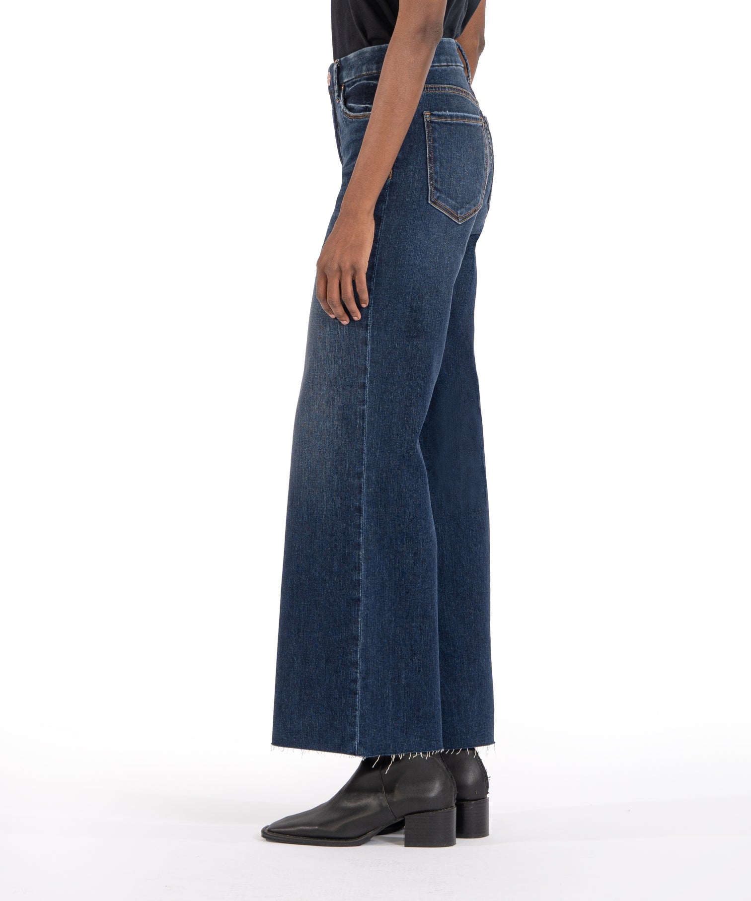 Meg High Rise Wide Leg Jeans, Exhibited Dark Wash | KUT from the Kloth