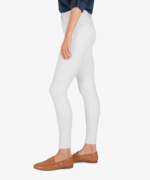 Connie High Rise Raw Hem Ankle Skinny, White | KUT from the Kloth