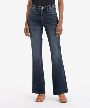 Ana High Rise Flare Leg Jeans, Neutral Dark Wash | KUT from the Kloth