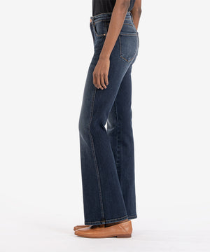 Ana High Rise Flare Leg Jeans, Neutral Dark Wash | KUT from the Kloth