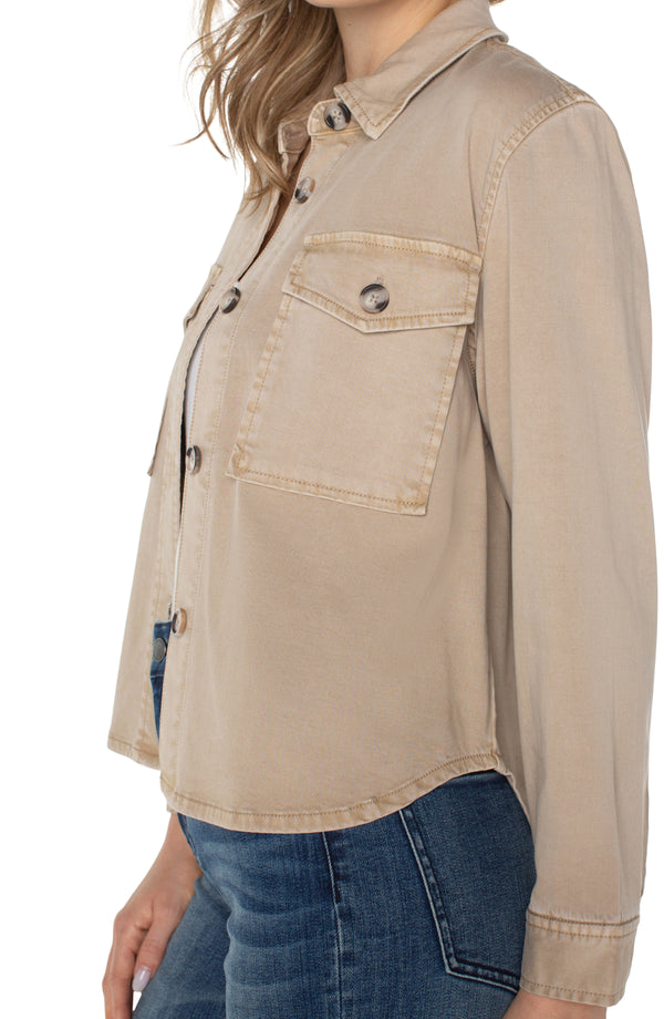Cropped Jacket, Biscuit Tan | LIVERPOOL
