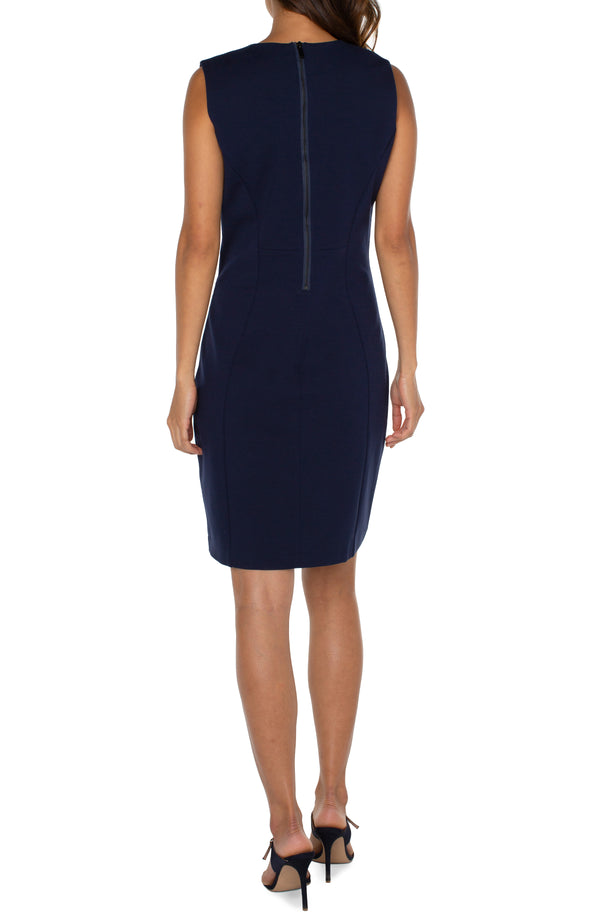 Sleeveless Sheath Dress, Cadet Blue | LIVERPOOL