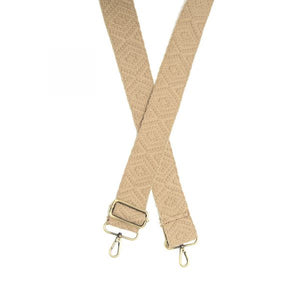 Simple Geo Woven Guitar Strap 2", Camel | Joy