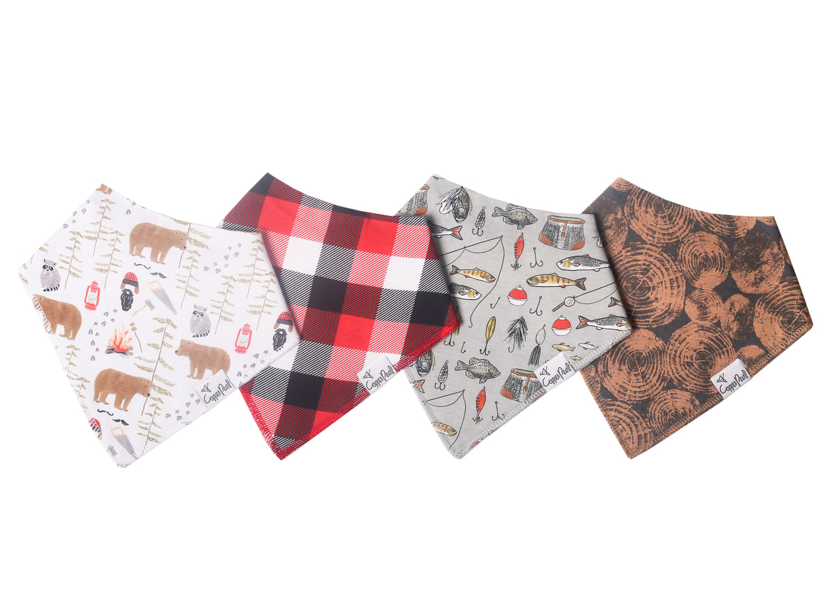 Bandana Bibs, Lumberjack | Copper Pearl