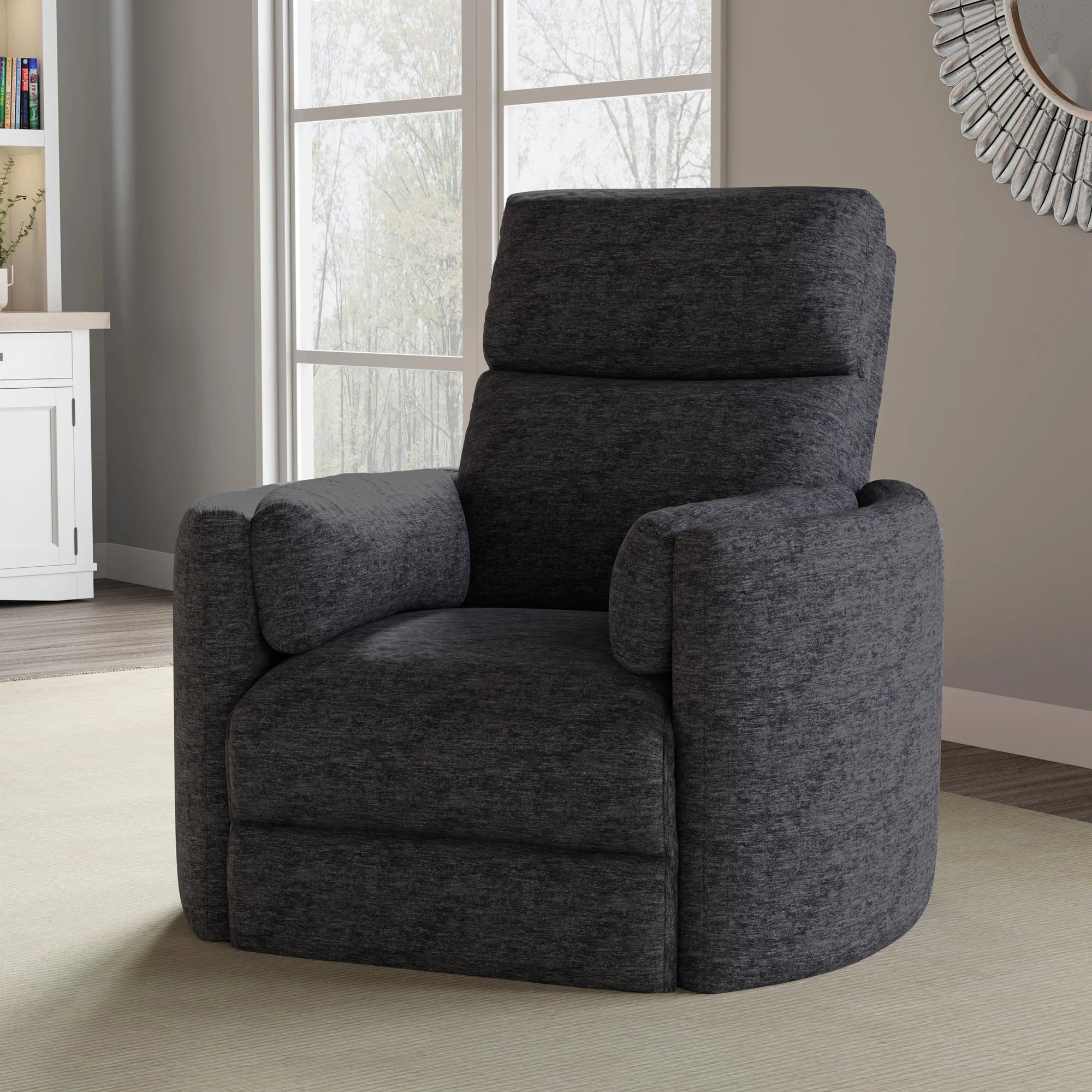 Radius Swivel Glide Reclining Power Chair - Mediterranean Fabric