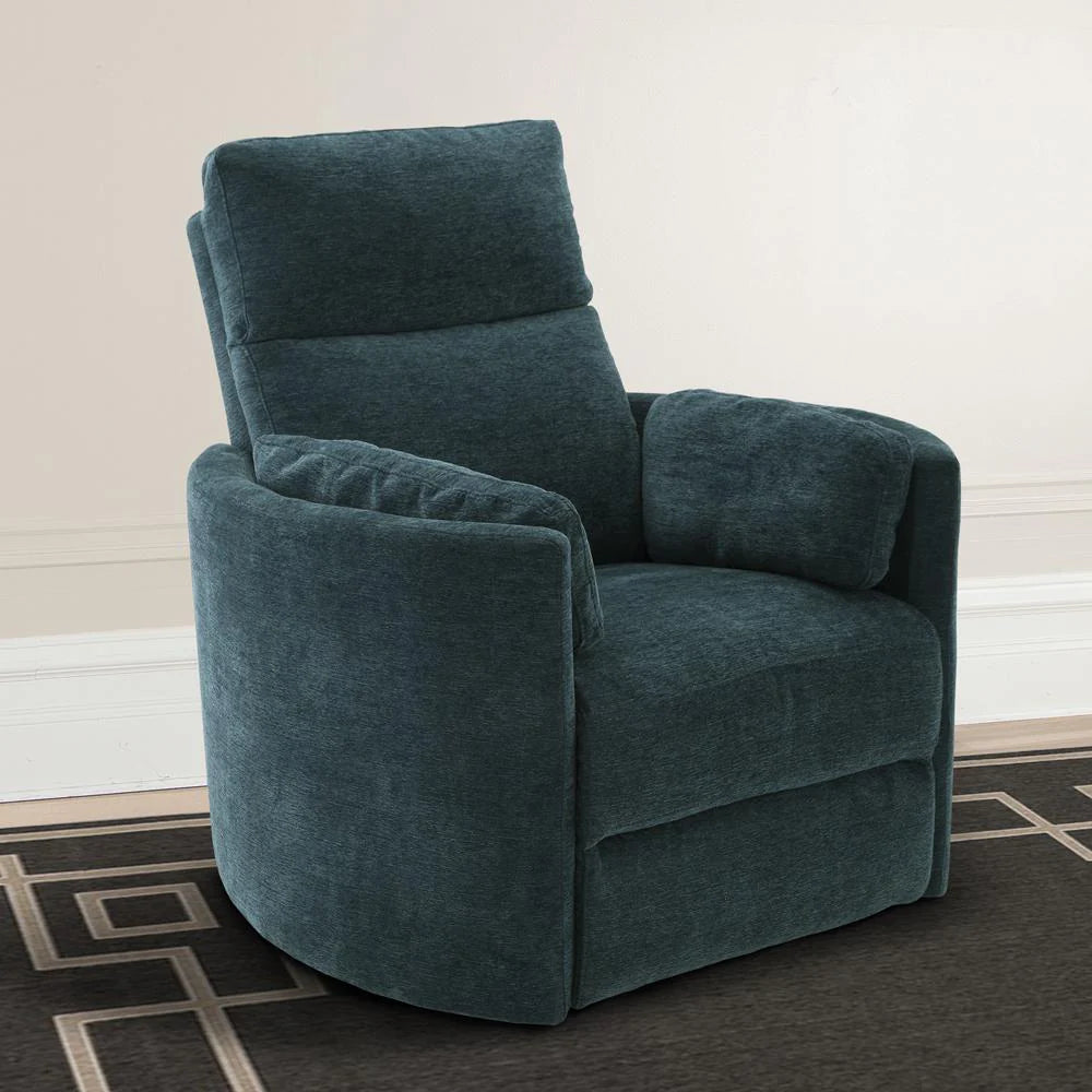 Radius Swivel Glide Recliner Power Chair - Peacock Fabric