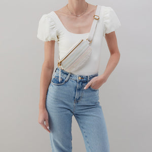 Fern Belt Bag, White | HOBO